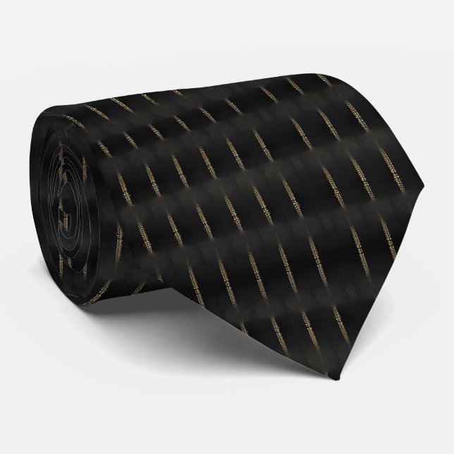 Corbata Boho Black Elegant Classy Cuello Tie (Enrollado)