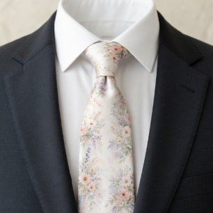 Corbata Boho Floral Acuarela