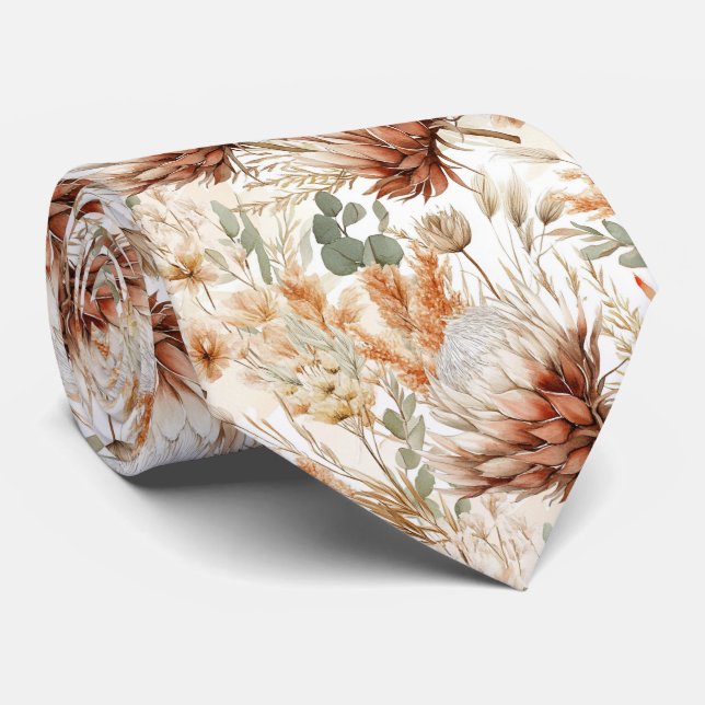 Corbata Boho Meadow Wildflowers Nece Tie (Enrollado)