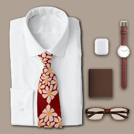 Corbata Boho Moda Florals Maroon Personaliza el inicio