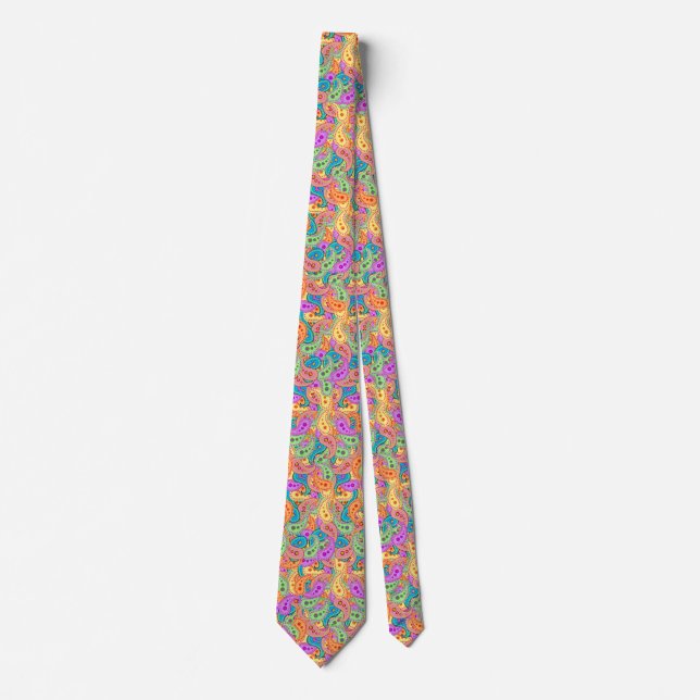Corbata Boho Paisley (Anverso)