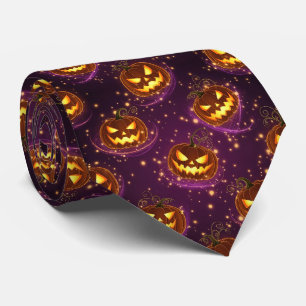 Corbata Bokeh Halloween   Calabaza de Jack iluminada (2)
