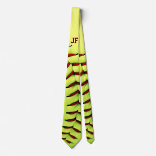 Corbata Bola amarilla personalizada del softball