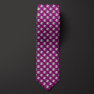 Corbata Bola de Fútbol Purple Futbol