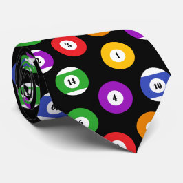 Corbata Bolas de billar de Billiards estampadas