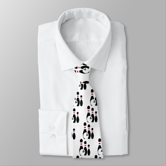 Corbata Bolas de bolas y personalizados negros y rojos (Atado)