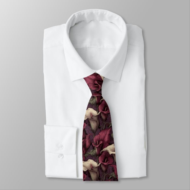 Corbata Bold Gifts For Husband Calla Lilies Floral (Atado)
