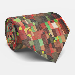Corbata Bold Red Green – Cuadrícula Arquitectónica