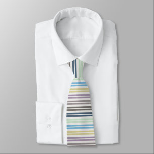 Corbata Bolígrafo Fuente Colores Pastel Franjas Sobre Nube