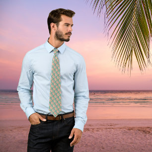 Corbata Bolso Nautilus con Monograma Playero y Rayas Elega