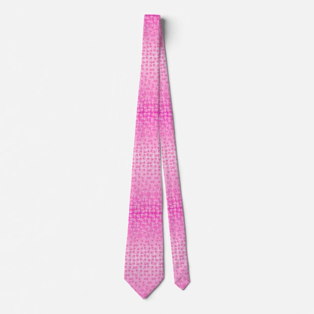 Corbata Bonito en pepitas rosadas (Anverso)