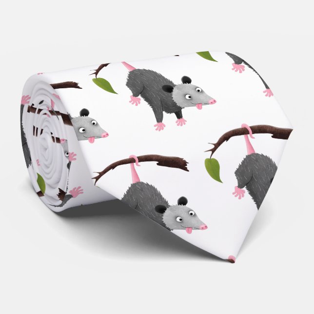 Corbata Bonito opossum colgando de un personalizado de suc (Enrollado)