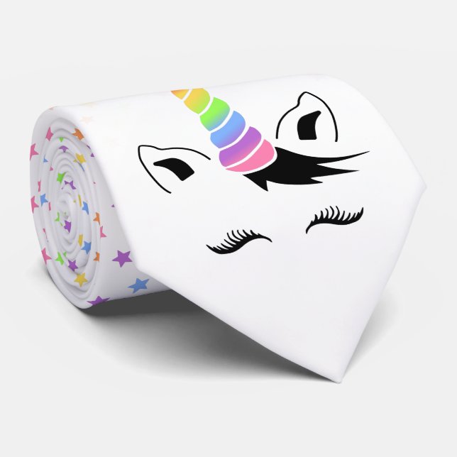 Corbata Bonito Pastel Unicorn (Enrollado)