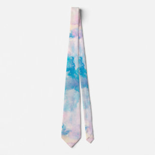 Corbata Bonito Rainbow Pastel Clouds Diseño estético