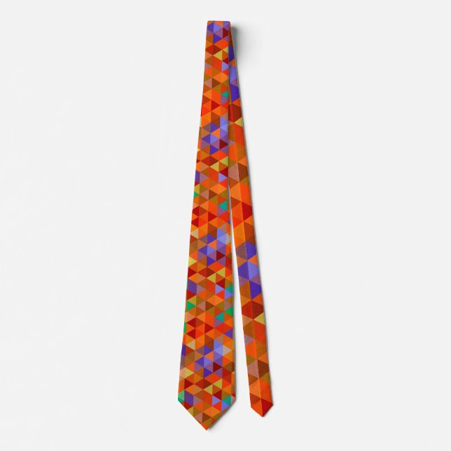 Corbata Bonito Triangle grunge patrón I + tus ideas (Anverso)