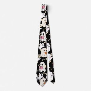 Corbata Boo de Halloween con Bats HBB2501A.Black BG