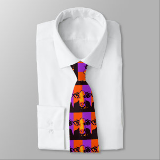 Corbata BOOvine Halloween Pop Art Cow Neck Tie