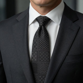 Corbata Bordado Formal Japonés Kogin