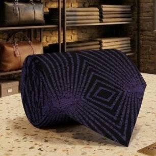 Corbata Borde púrpura en patrón de repetición simétrica ne