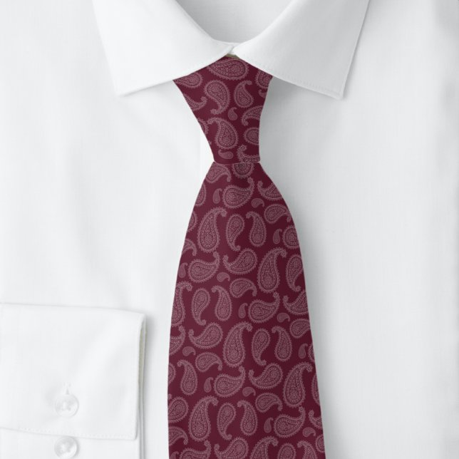 Corbata Bordeaux de cachemira (Subido por el creador)