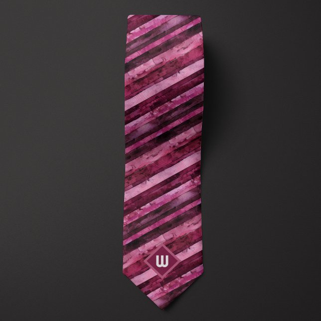 Corbata Borgona a Cuadros de Acuarela (Subido por el creador)