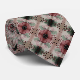 Corbata Borgoña con beige