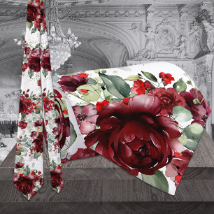 Corbata Borgoña Peony Silver Sage Greeneration Boda blanco