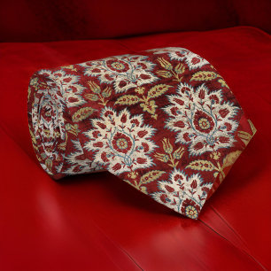 Corbata Borgoña turca del siglo XVII en blanco