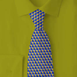 Corbata Bosnia and Herzegovina Flag Brick Pattern