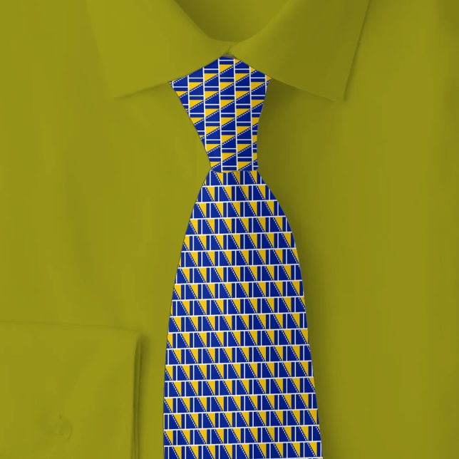 Corbata Bosnia and Herzegovina Flag Brick Pattern (Subido por el creador)