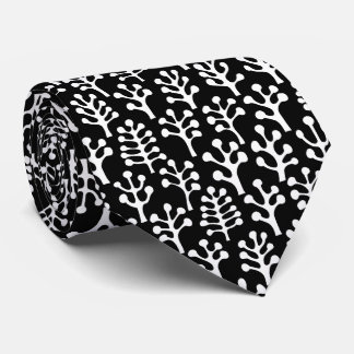 Corbata Bosque 230823 - Blanco sobre negro