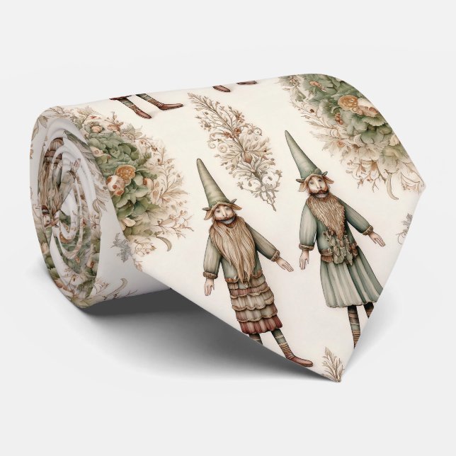 Corbata Bosque Caprichoso Gnomo & Botánico (Enrollado)