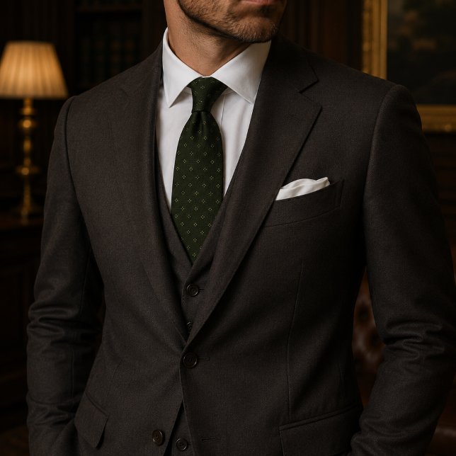 Corbata Bosque Elegante Verde Micro Geométrico (Subido por el creador)