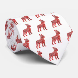 Corbata Boston Terrier Navidades Perro Silhouette Cuello B