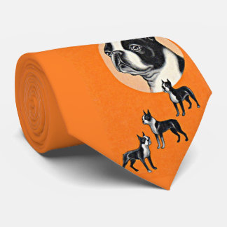 Corbata Boston terriers print