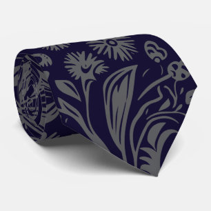 Corbata Botánica Azul Marino Corbata de Paisley