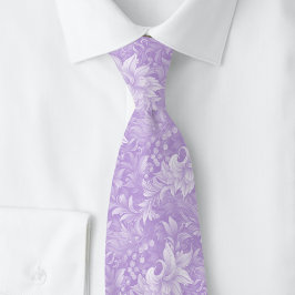 Corbata Botánico Ornamentado de Lavanda