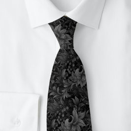Corbata Botánico Ornate Carbón