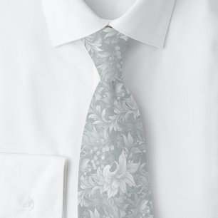 Corbata Botánico Ornate de Plata