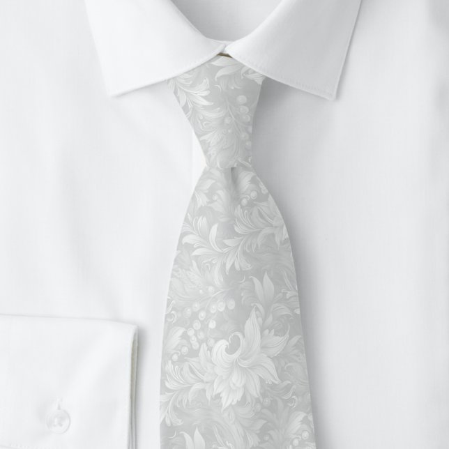 Corbata Botánico Ornate Gris Claro (Subido por el creador)