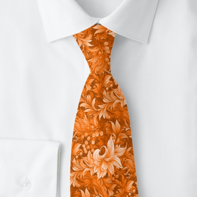 Corbata Botánico Ornate Naranja Quemada (Subido por el creador)