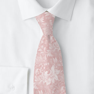 Corbata Botánico Ornate Rosa Champagne