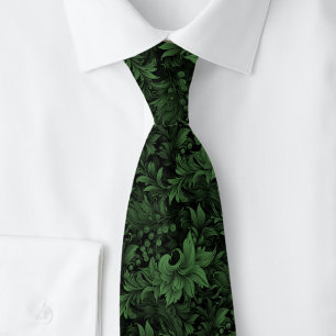 Corbata Botánico Ornate Verde Cazador