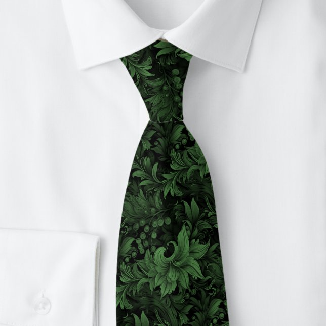 Corbata Botánico Ornate Verde Cazador (Subido por el creador)