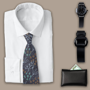 Corbata Botánicos Azul de Medianoche