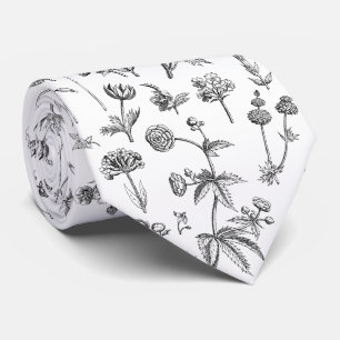 Corbata Botánicos Floral Black  