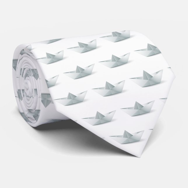 Corbata Bote de Origami (Enrollado)