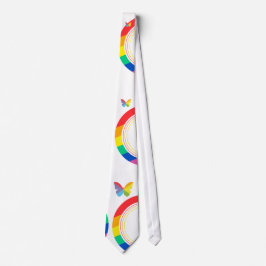 Corbata Botón de Orgullo LGBTQ+ Mariposa Arcoíris