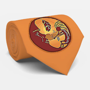 Corbata Botón de paisaje - Pluma de la luna de Kokopelli 1