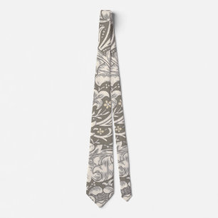 Corbata Botón de soltero de damasco antiguo de William Mor